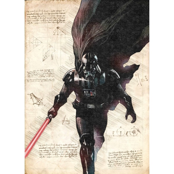 A3 Print - Star Wars - Darth Vader - Running Multicolor