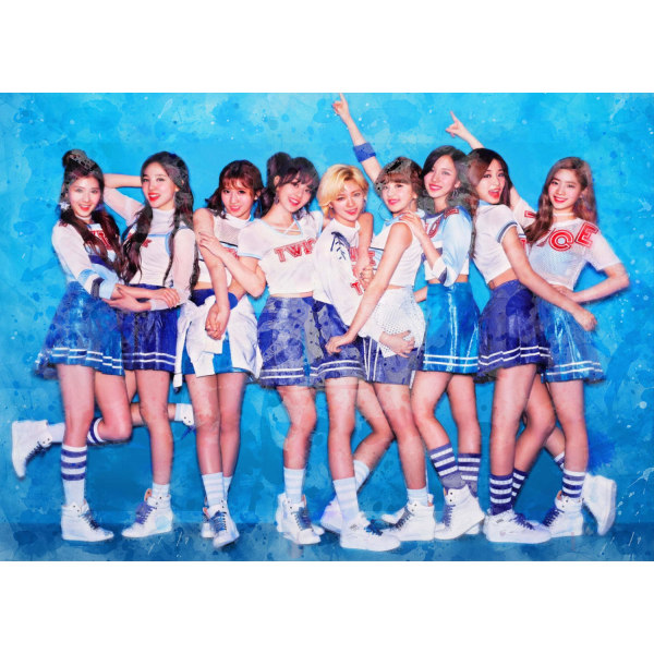 A3 Print - K Pop - Twice Blue Multicolor