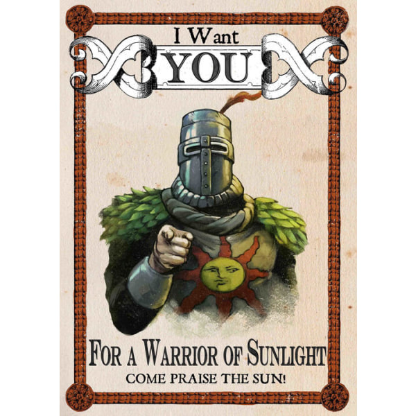 A3 Print - Dark Souls - Warrior of Sunlight Multicolor