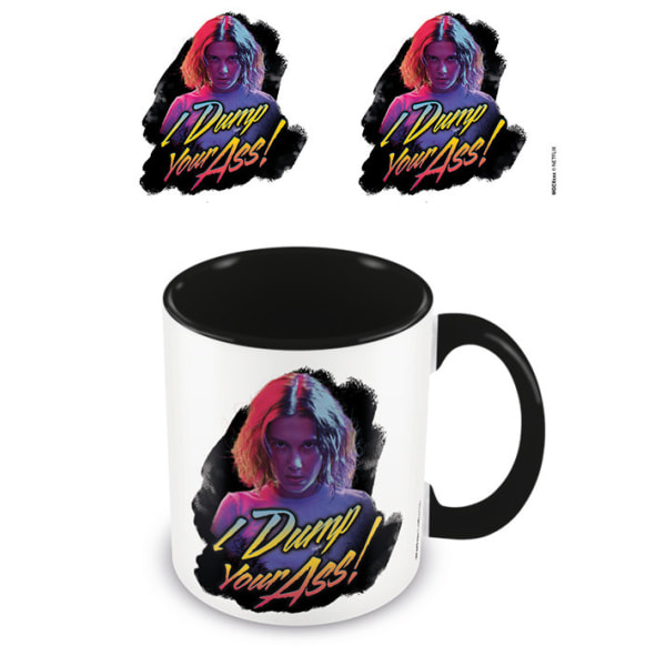 Stranger Things - I Dump Your Ass Retro Black - Mugg Multicolor