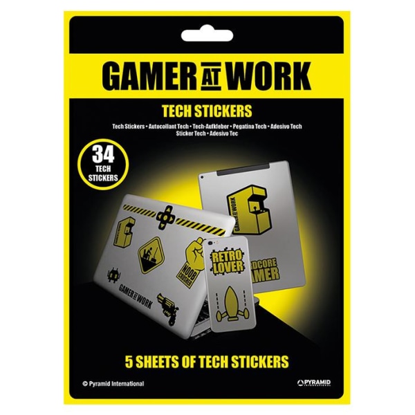 Tech stickers - Gamer At Work (Collectables) multifärg