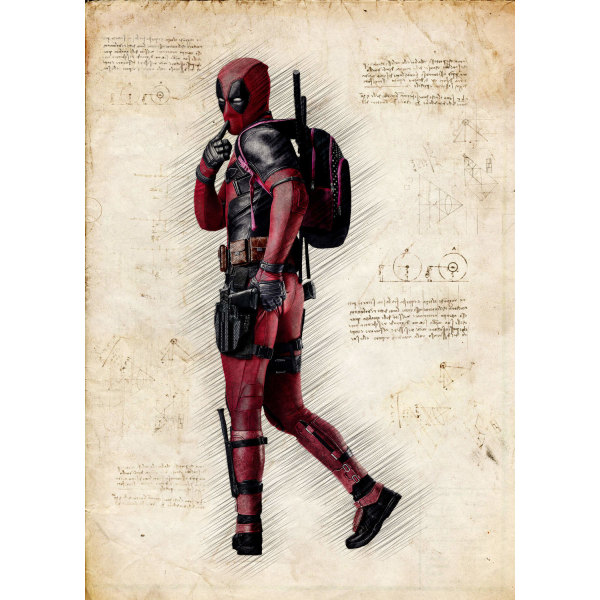 A3 print - Deadpool Multicolor