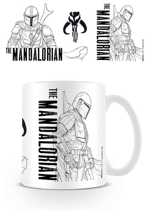 Star Wars - The Mandalorian (Line Art) - Mugg multifärg