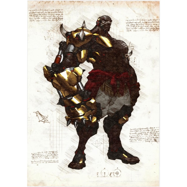 A3 Print - Overwatch artwork - Doomfist Multicolor