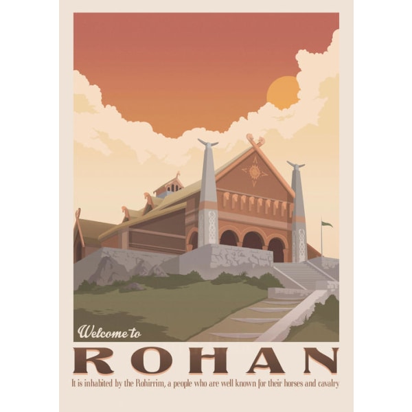 A3 Print - Ringenes Herre - Velkommen til Rohan Multicolor