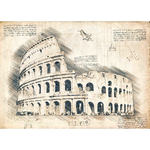 A3 Print - Colosseum Multicolor