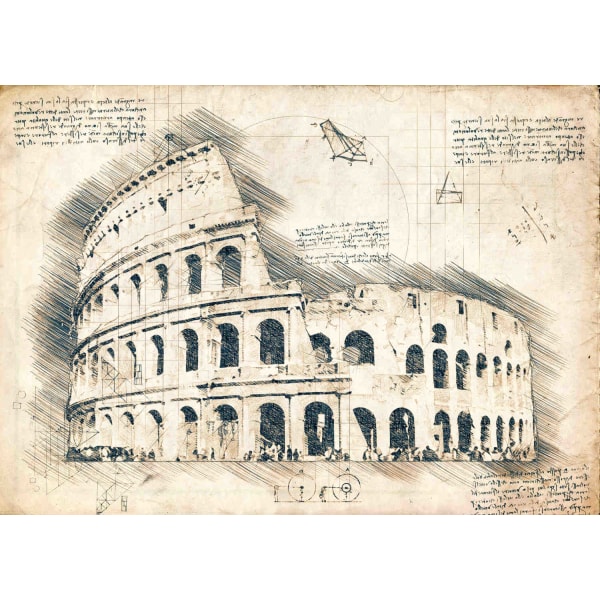 A3 Print - Colosseum multifärg