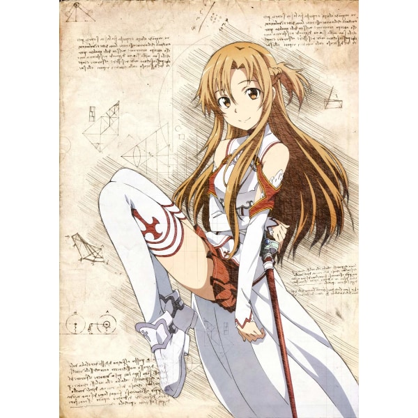 A3 Print - Sword Art Online 1 Asuna Multicolor