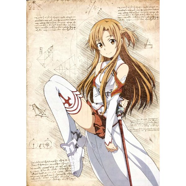 A3 Print - Sword Art Online 1 Asuna multifärg