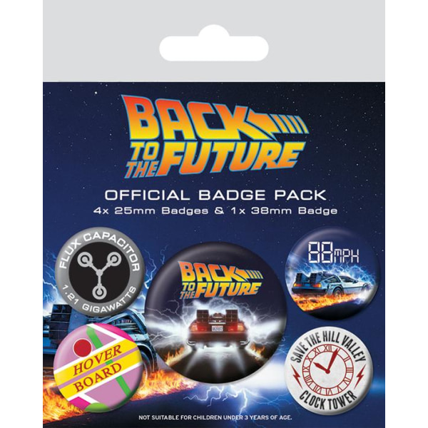 Badge Pack - Back To The Future (Delorean) multifärg