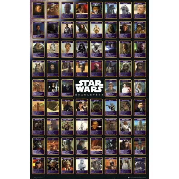 Star Wars - Character Chart Multicolor