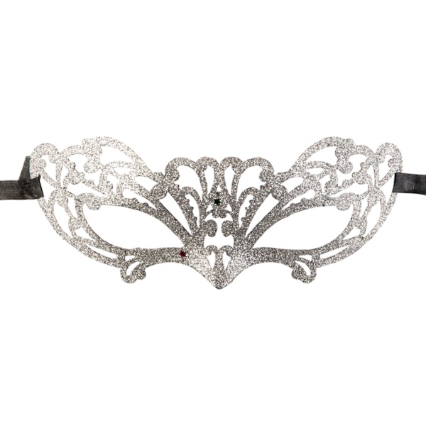 Ansiktsmask - Silver glitter mask multifärg
