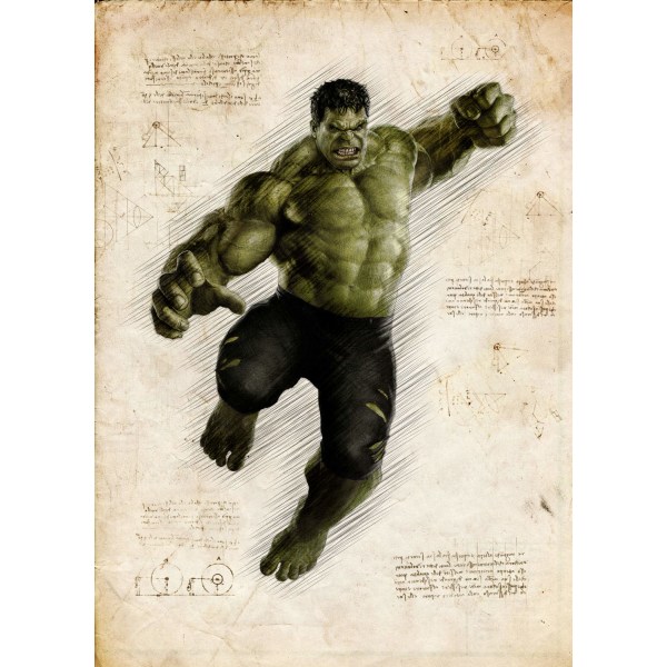 A3-print - Hulk Multicolor