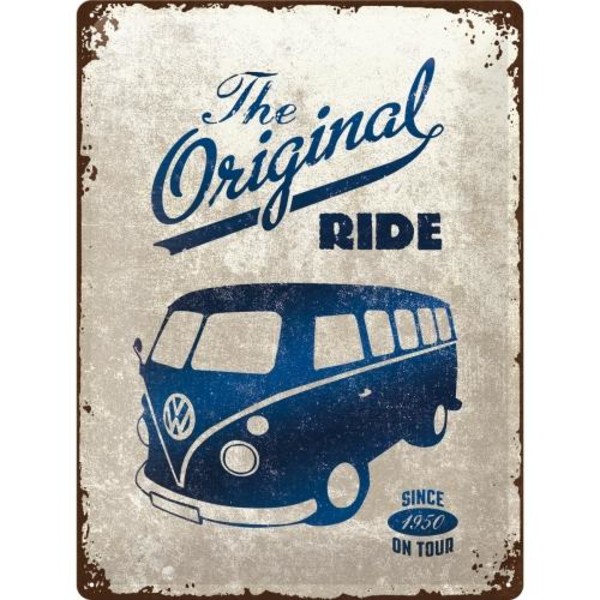Metallskylt 30Ã—40 cm Volkswagen - The Original Ride multifärg