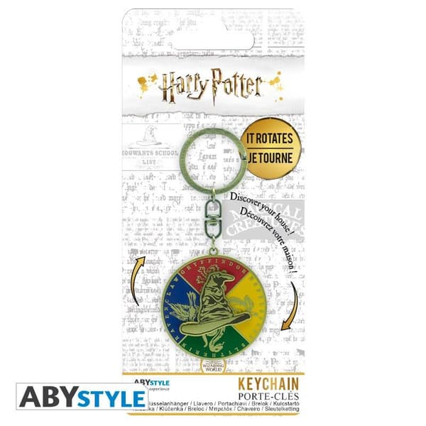 Nyckelring - Harry Potter - Sorting Hat badge multifärg
