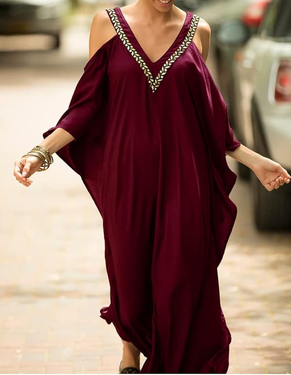 Off shoulder klänning baddräkt blus lång kjol