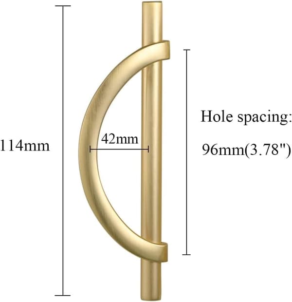 Gyllene skåphandtag (96 mm)