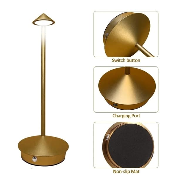 Table Lamp / Desk Lamp - Wireless LED Lamp Guld gold