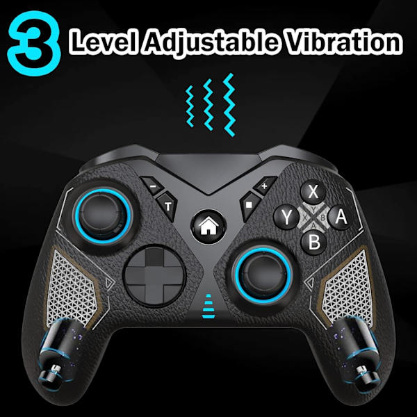 T3 2.4G PC Controller, Trådløs spilcontroller til Android med Turbo og Dual Motors, Gaming Controller til Android TV/TV Box