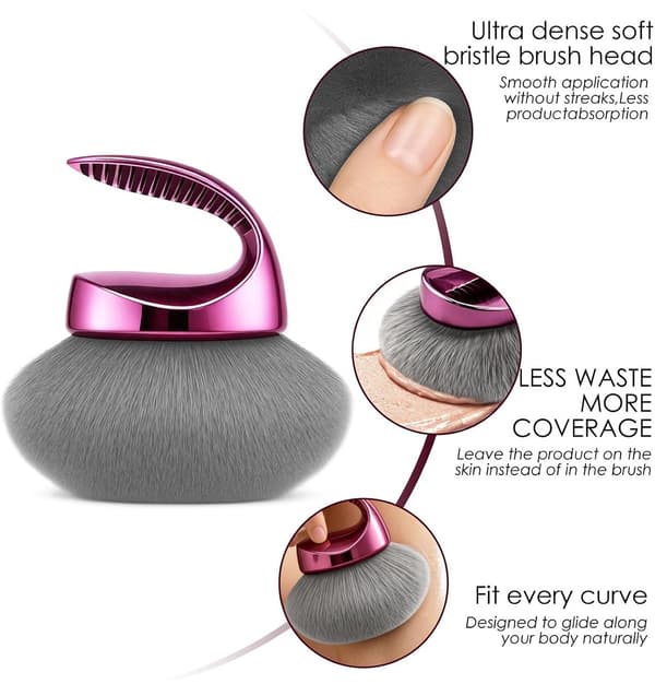 Stor Kropsmakeupbørste, Selvbruner Foundation Blending Børste til Ben og Krop, Veganske Børster, Ergonomisk Applikator