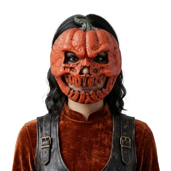 Halloween Pumpamaskin, Skräck Cosplay Kostymmask, Festdekorationsaccessoar