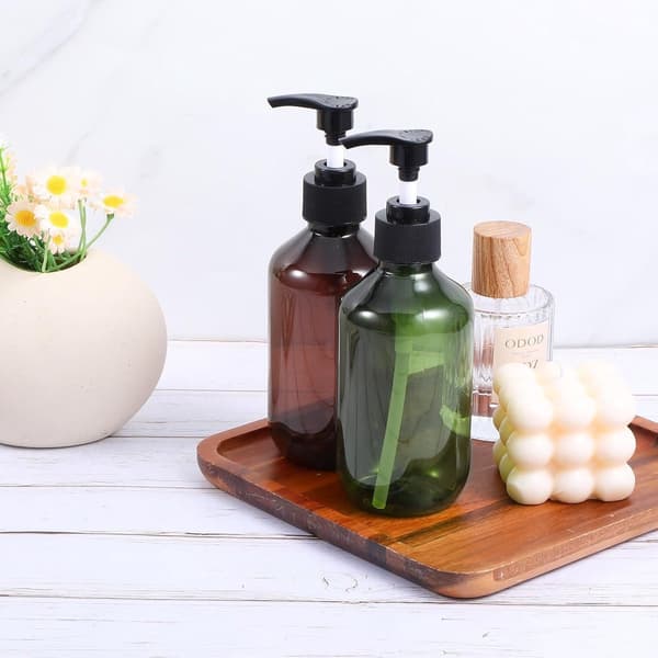 Pump-dispenserflasker (2-delt sæt, 500 ml) — Velegnet til shampoo, kropsvask, håndsæbe og balsam.