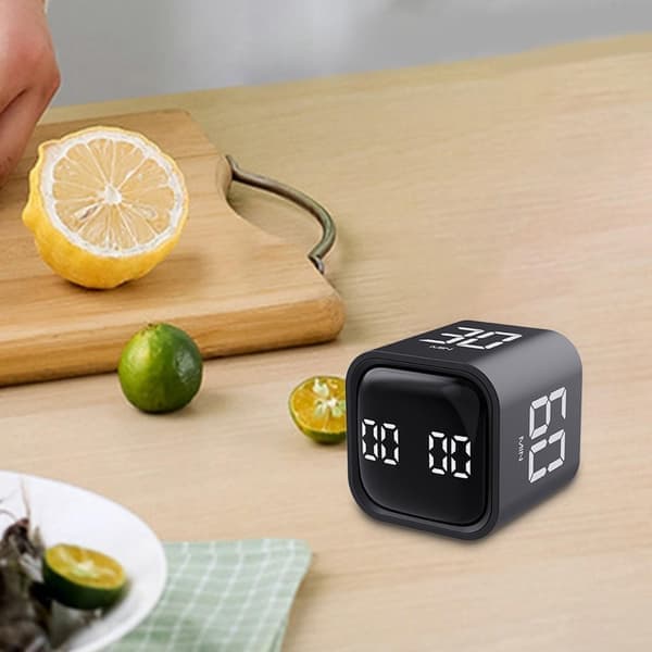 Pomodoro-timer, 5/10/30/60 minutters bordtimer, justerbar vibrasjon og volum, effektiv arbeids-klokke