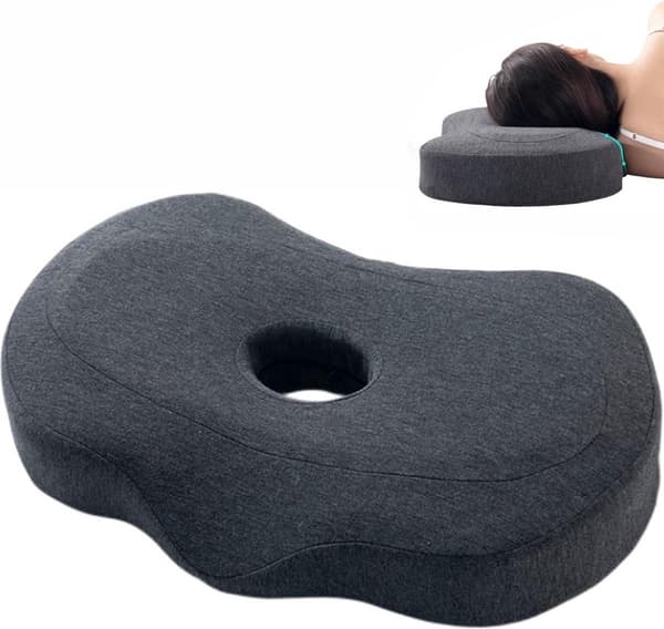 Piercingpute - Ørepiercingpute for sidesovere - Sidepute - Memory Foam Pute - Ergonomisk - Pute med hull for øret