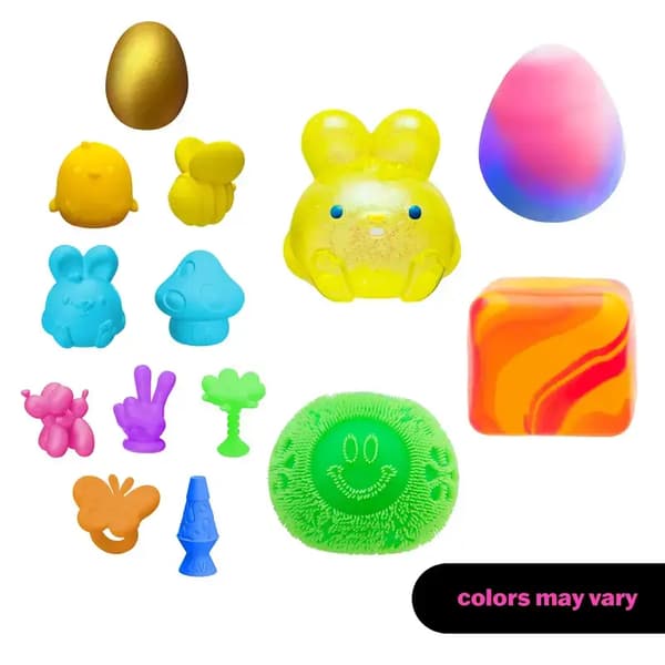 Påsketema Blødt og Squishy Legetøjssæt — Sensoriske Stressaflastende Bolde til Børn og Voksne — Påskekurvfyld