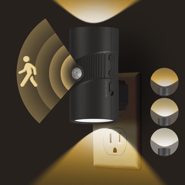 Plug-in Bevægelsessensor LED Natlampe, 3 Farvetemperaturer til Gang Trapper Soveværelse, 2-pak White 2pcs