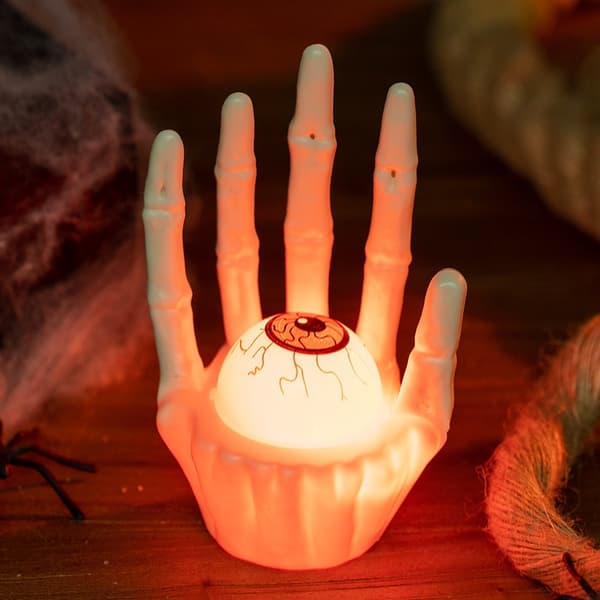 Halloween LED Spøgelseshånd Natlampe, Lysende Græskar Lampe Dekoration til Fest og Værelse Ghost face