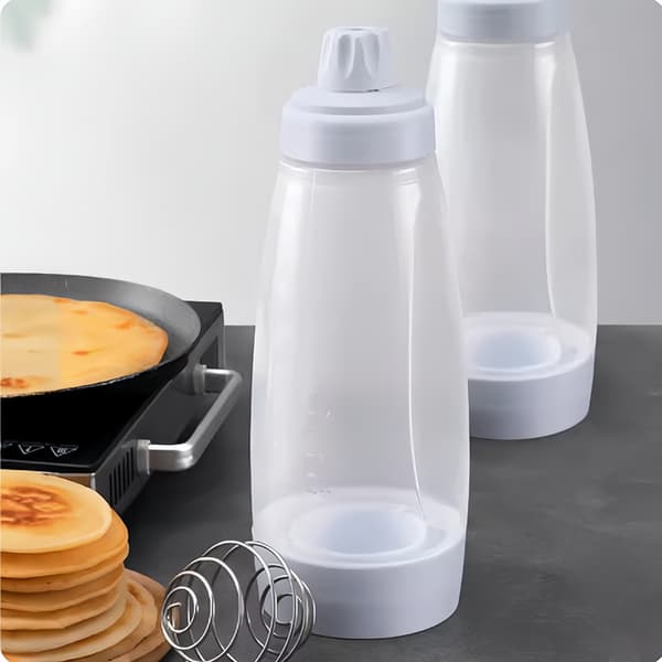 Pannekakebatteri-flaske Battler Mixer med Blender Ball Wire Visp A