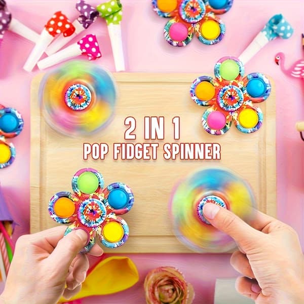 Fargerike Fidget Spinner Leker 2/4/6 stk Sensorisk Stresslindrende Spinning for Barn Klasseromsgave 4pcs
