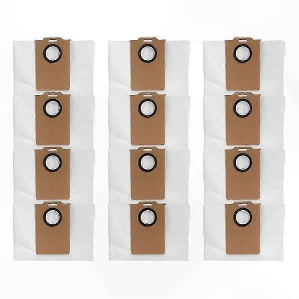 Støvpose til Dreame Mova E20 Plus, Proscenic Q8 Max, Trouver E20 Pro Plus, Honor Choice R3 Plus Støvsuger Hvid White 12PCS