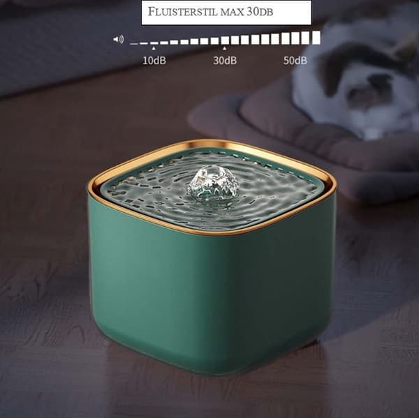 Kattevandfontæne 3L Automatisk Drikkedispenser med Filter Hvid Stille white