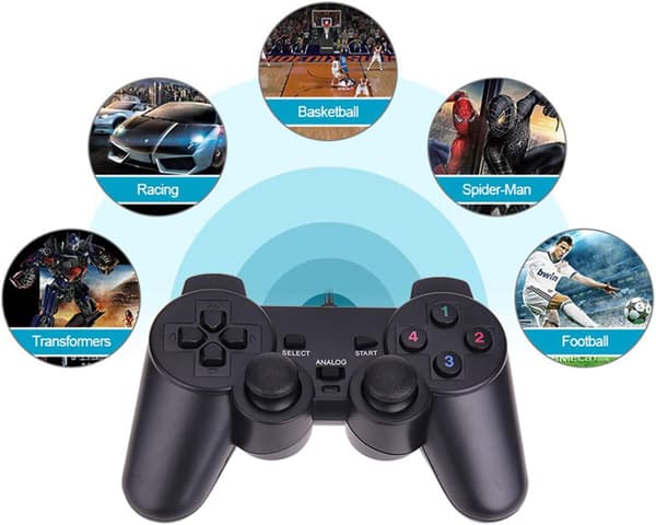 USB Kablet Spilcontroller til Windows PC/Raspberry Pi Gamepad Fjernbetjening Dobbelt Vibration Gaming Joystick Joypad til Stationær Bærbar Computer