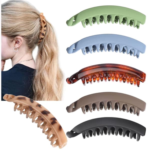 Bananaklämmor Hår 6 ST Stora Håraccessoarer för Tjockt Hår Fr