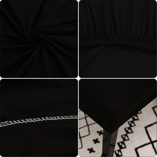 Barnprinsessklänning med tryck, ärmlös aftonklänning för flickor 6pcs black