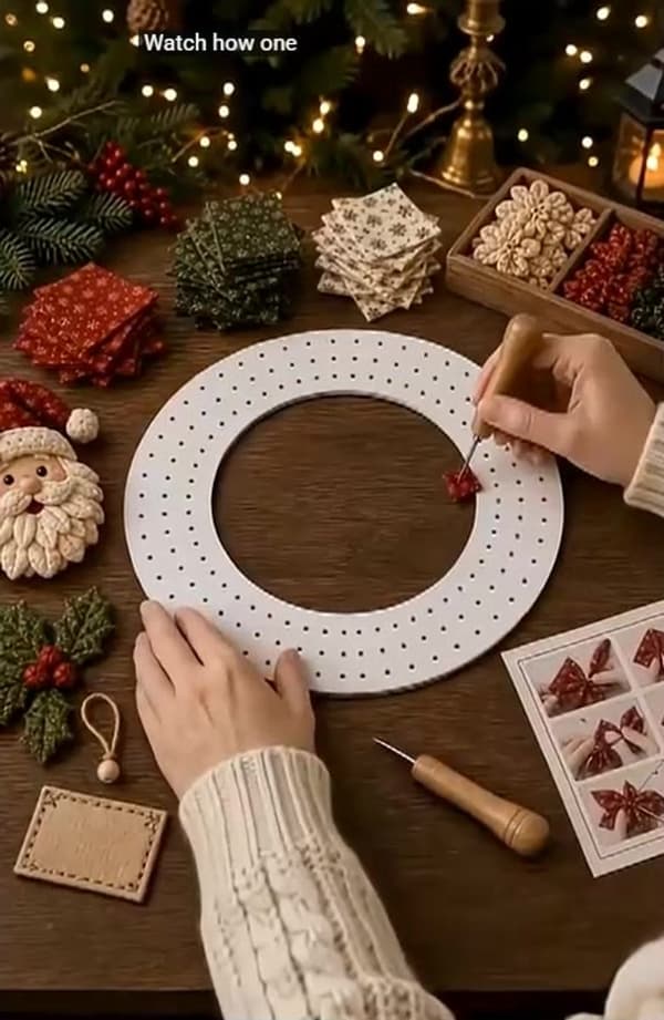 Gör-det-själv julkranskit – Stil A: Jultomten