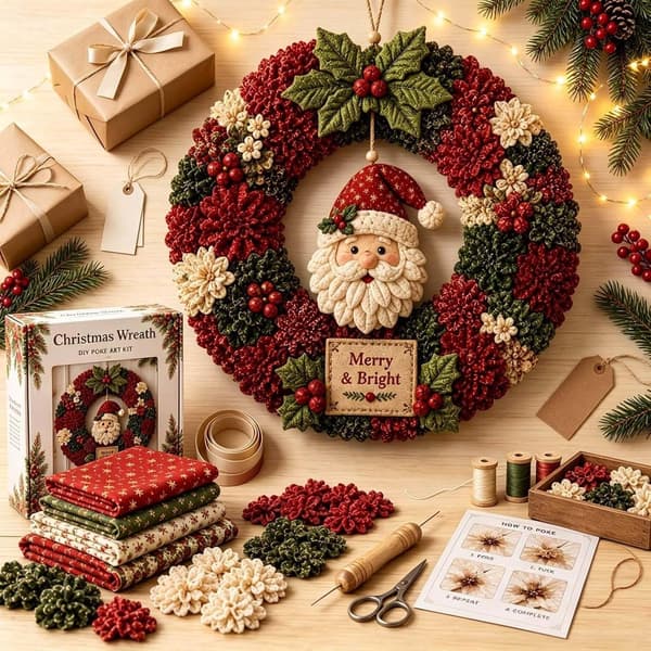 Gör-det-själv julkranskit – Stil A: Jultomten