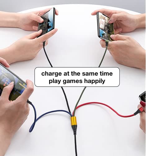 4-i-1 USB Hurtigopladningskabel [120 cm længde] Multi-brug kabel til Type-C Micro Android-telefoner
