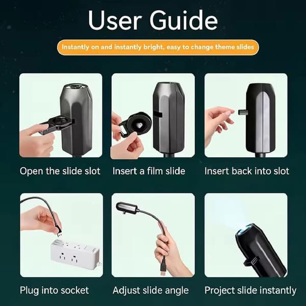 Høyoppløselig Plug-and-Play USB Jule-Stjernehimmelprojektor – Ideell for Festdekor og Jule-tema Barnerom