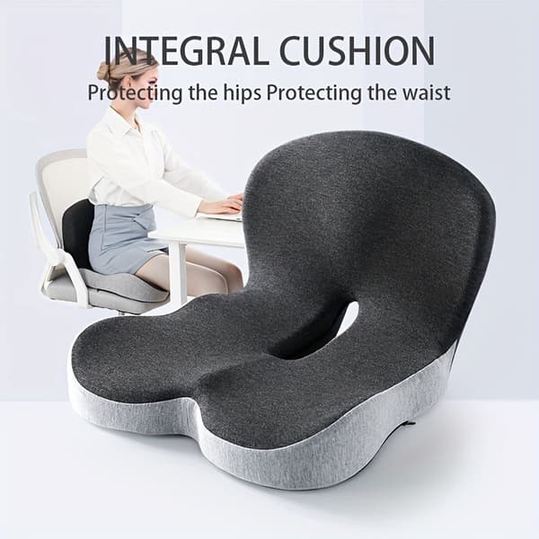 Sete- og ryggputer i ett stykke passer til kontorstoler og bilseter.