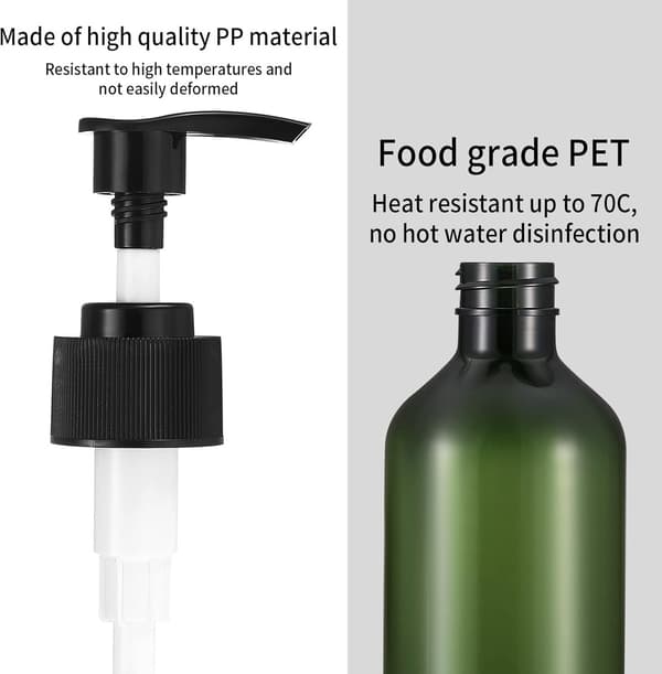 Pumpflaskor (2-pack, 500 ml) — Lämpliga för schampo, kroppstvål, handtvål och balsam.