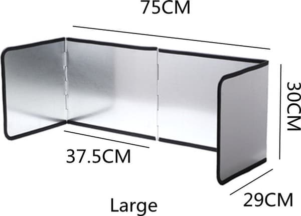Sammenfoldelig stænkplade til køkkenet, et must-have, 133x30 cm silver 29 cm x 75 cm
