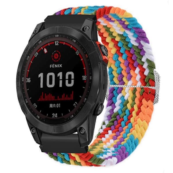 Strækbart nylon armbånd til sportsur til Garmin Fenix 7S / 6S / 5S, med 20 mm PC-stik