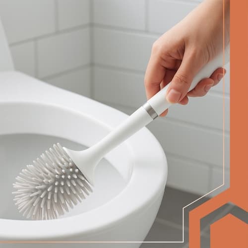 Silikoninen WC-harja – Säiliöllä Vit white
