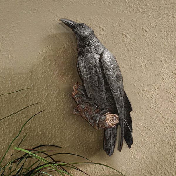 The Raven's Perch Gotisk Vægskulptur 20x7x6cm