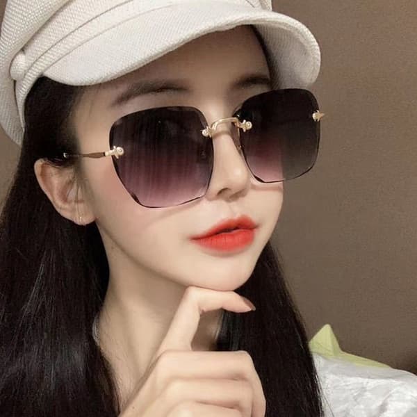 Gradient Glasses Women UV Protection Sunglasses Square A5