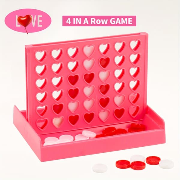 Love A Row Resespel - 10,16 cm, Vikbart Bärbart Föräldra-barnspel, Alla hjärtans dag-present Cherry Red Small